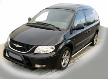 Передня дуга WT003 Black (нерж.) Chrysler Voyager 2001-2007 рр.