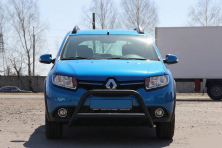 Передня дуга WT006 Black (нерж.) Dacia Sandero 2013-2020 рр.