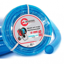 Шланг для води тришаровий, синій, 1/2, 30 м, армований, PVC