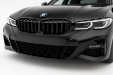 Ніздрі M-Look V2 (2018-2022, чорний глянець) З місцем під камеру BMW 3 серія G20/G21 2018- рр.