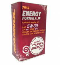 Масло автомобильное, 4л ж/б (SAE 5W-30, синтетика, Energy Formula JP API SL) MANNOL