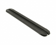 Бокові пороги Maya V1 Black (2 шт., Алюм.) Volkswagen Amarok 2010-2022 рр.