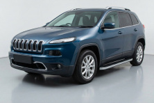 Бокові пороги Tayga Grey (2 шт., Алюміній) Jeep Cherokee KL 2013- рр.