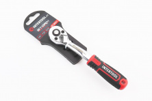 Ключ-трещотка с изогнутой ручкой 1/4 72 зуба CrV STORM ET-8001 KS