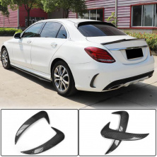 Накладки на задній бампер (для SD C43/C63 AMG 2015-2019, Карбон) Mercedes C-сlass W205 2014-2021 рр.