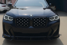 Ніздрі Diamond Silver (2021+, чорна окантовка) BMW X3 G01 2018- рр.