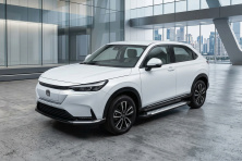 Бокові пороги Allmond Grey (2 шт., Алюміній) Honda HR-V 2021- рр.