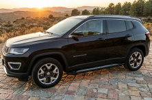 Бокові пороги Vision New Black (2 шт., Алюміній) Jeep Compass 2016- рр.