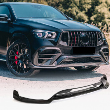 Накладки на передній бампер Lip (GLE63 AMG, Карбон) Mercedes GLE coupe C167 2019- рр.