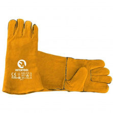 Перчатка замшевая 14 (желтая) (ящик 60 пар) INTERTOOL