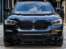 Передня Lip накладка 3D (для M-Sport 2018-2022, чорний глянець) BMW X3 G01 2018- рр.