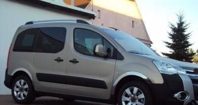 Накладки на арки (4 шт, нерж) 1 бічні двері, нержавіюча сталь для Citroen Berlingo 2008-2018 рр