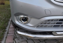 Накладки на противотуманки (2 шт., нерж) Mercedes Vito/V-class W447 2014- рр.