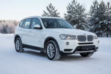 Бокові пороги Maya V2 (2 шт., Алюміній) BMW X3 F25 2011-2018 рр.