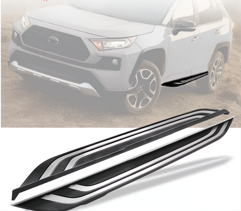 Бокові пороги OEM V2B (2 шт, алюміній) для Toyota Rav 4 2019-2025 рр