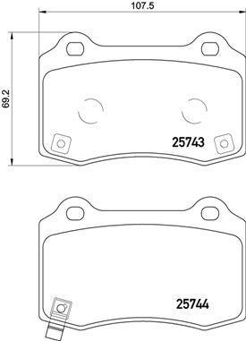 Колодки задні гальмові Tesla Model S BREMBO