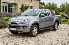 Бокові пороги Tayga Black (2 шт., Алюміній) Isuzu D-Max 2011-2019 рр.