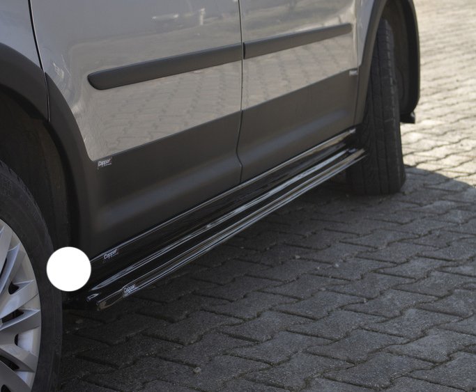 Накладки на бічні пороги EuroCap (стандартна база, чорні) для Volkswagen Caddy 2015-2020 рр