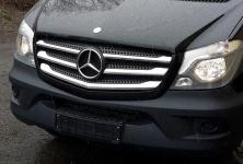 Накладки на решітку (2013↗, нерж.) Carmos - Турецька сталь Mercedes Sprinter W906 2006-2018 рр.