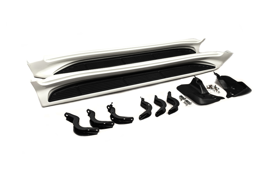 Бокові пороги (2015-2021) Білий колір для Toyota Land Cruiser 200 рр