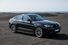 Бокові пороги Allmond Black (2 шт., Алюміній) BMW X4 F26 2014-2018 рр.