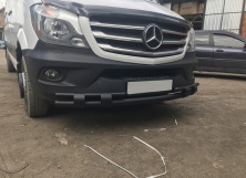 Передня нижня дуга Shark Black (нерж.) 2013↗ Mercedes Sprinter W906 2006-2018 рр.