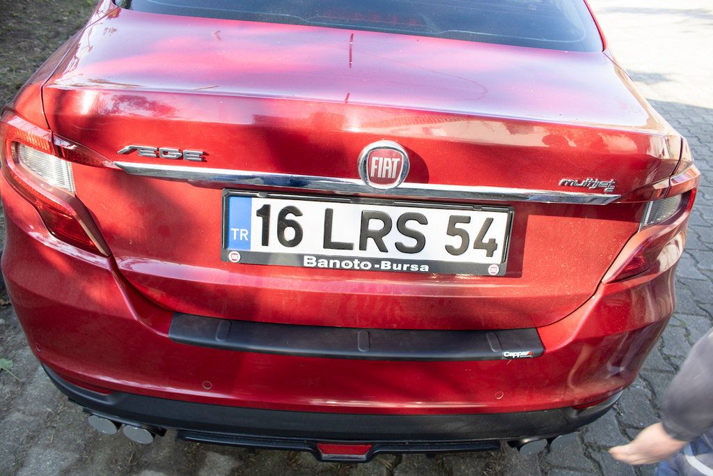 Накладка на задній бампер EuroCap (Sedan, ABS) для Fiat Tipo 2016- рр