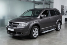 Бокові пороги Mevsim Grey (2 шт., Алюміній) Dodge Journey 2008-2020 рр.