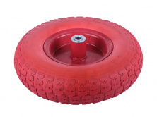 Колесо 4,00 -6 TL (бескамерное, ось d-16мм) (пенополиуретановое, красное) AMG