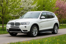 Бокові пороги Allmond Grey (2 шт., Алюміній) BMW X3 F25 2011-2018 рр.