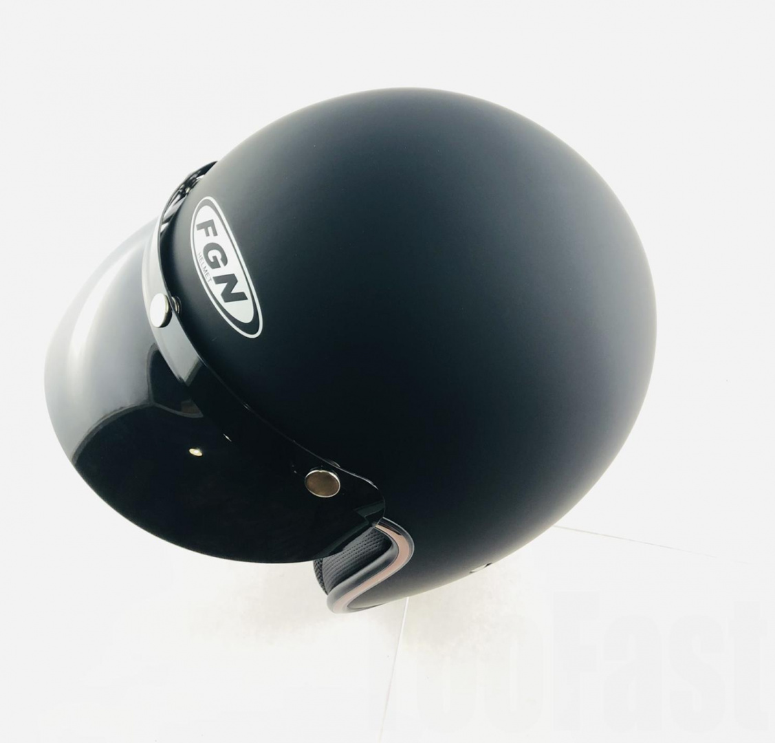 Шлем открытый   (с козырьком, size:XL, черный матовый)   FGN