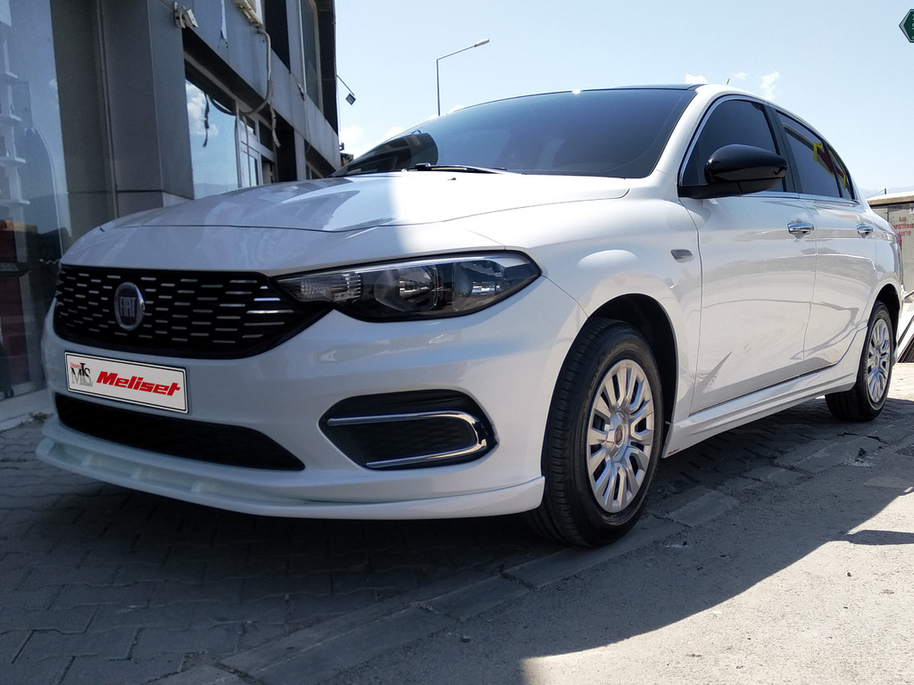Передня накладка на бампер (2016-2021, під фарбування) для Fiat Tipo 2016- рр