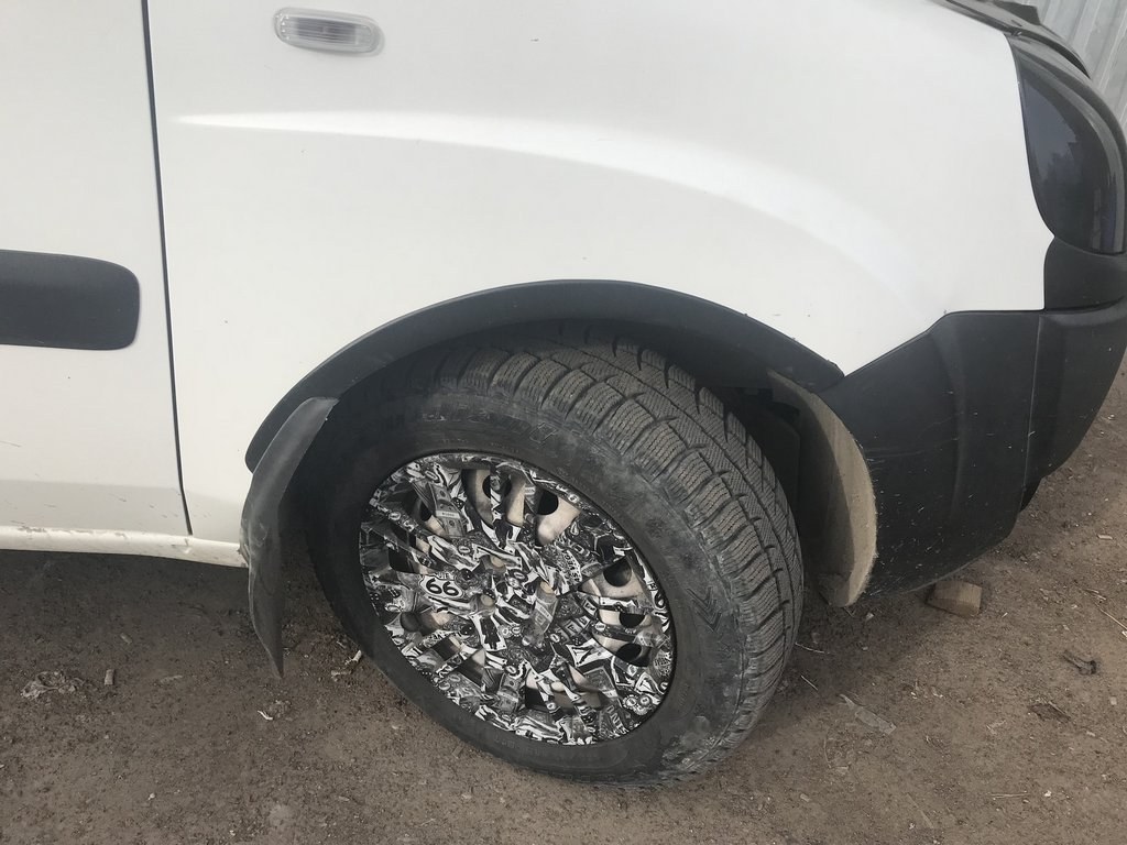 Накладки на арки (4 шт, чорні) для Fiat Doblo I 2005-2010 рр