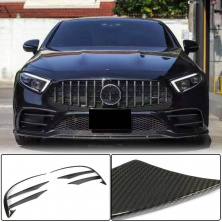 Накладки на передній бампер (для AMG-Line 2018-2020, Карбон) Mercedes CLS C257 2018- рр.