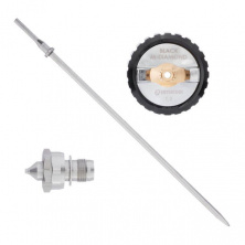 Комплект 1.3мм форсунка, воздушная головка, игла для краскопультов HVLP BLACK M-DIAMOND (PT-0163, PT-0164, PT-0168) STORM