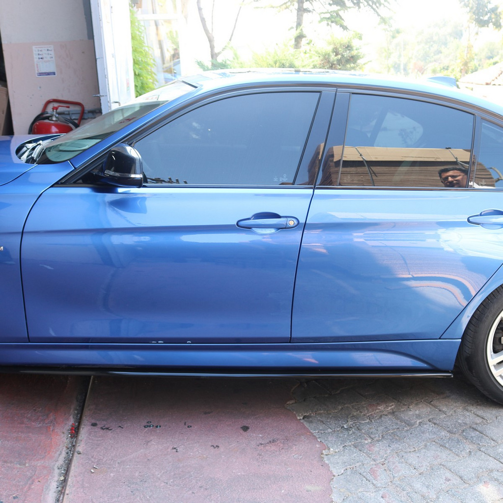 Накладки на пороги EuroCap (під M-Sport пороги, чорний глянець) для BMW 3 серія F30/F31 2012-2019 рр