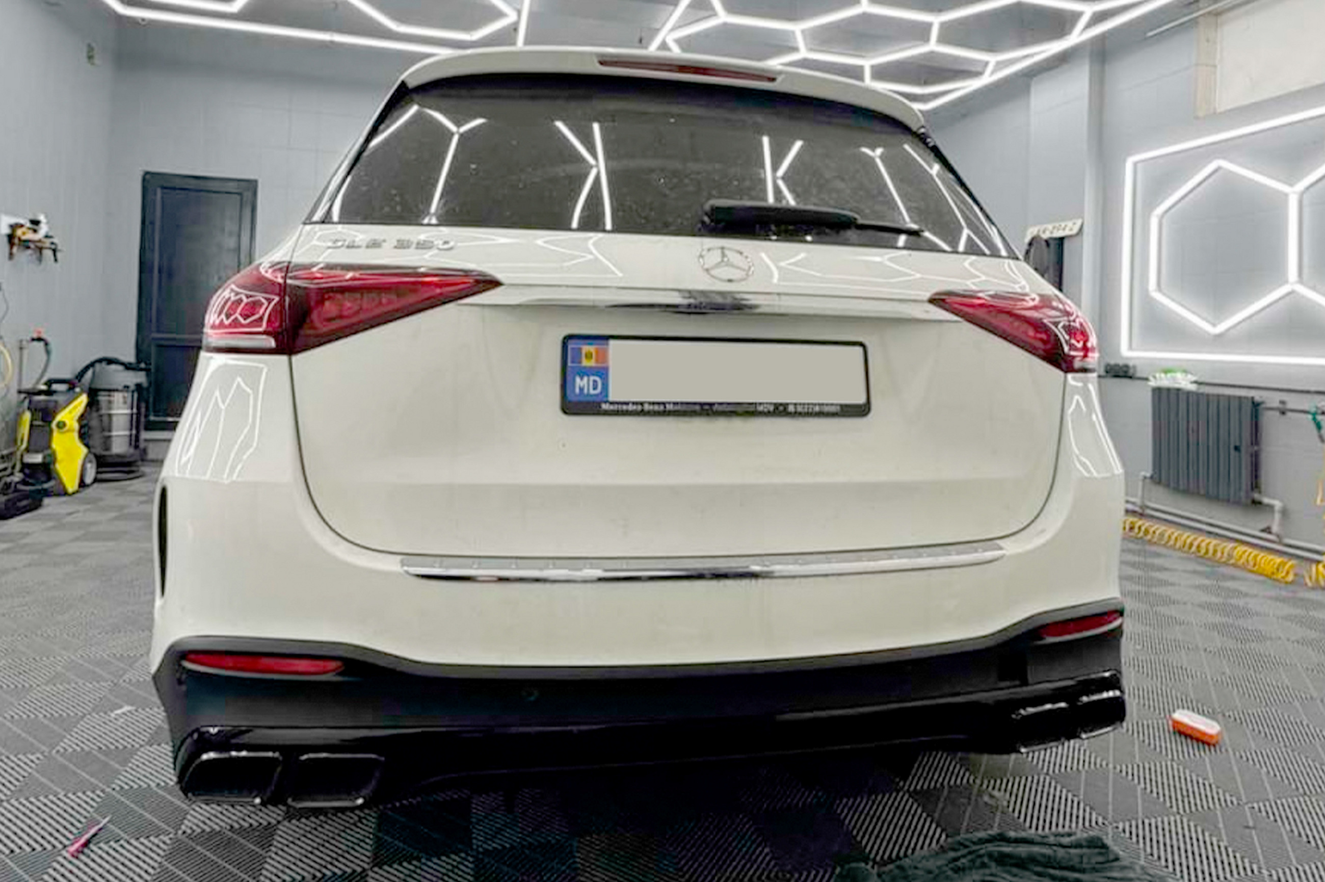 Задній дифузор з насадками GLE63 Black (2018-2026) для Mercedes GLE W167 2018- рр