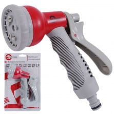 Пистолет-распылитель для полива 8-ми функциональный (центральный, туман, душ, угловой, полный, ливень, конический, плоский). ABS, PP, TPR