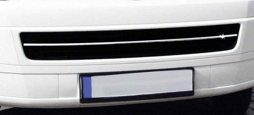 Накладка на нижню решітку (нерж) OmsaLine - Італійська нержавійка для Volkswagen T5 Multivan 2003-2010 рр