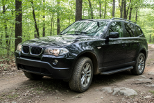 Бокові пороги Tayga Black (2 шт., Алюміній) BMW X3 E83 2003-2010 рр.