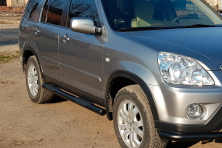Бічні труби Black (2 шт., нерж) Honda CRV 2001-2006 рр.