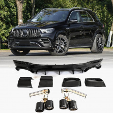 Задній дифузор з насадками GLE63 Carbon (2018-2026) Mercedes GLE W167 2018- рр.