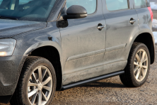 Бічні труби Black (2 шт., нерж) Skoda Yeti 2009-2017 рр.