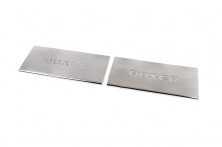 Накладки на внутрішні пороги Carmos V2 (2 шт, нерж.) для Peugeot Boxer 2006-2025 рр