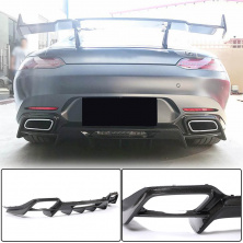 Дифузор заднього бампера (для 2015-2017, Карбон) Mercedes AMG GT C190/R190 2014-2022 рр.