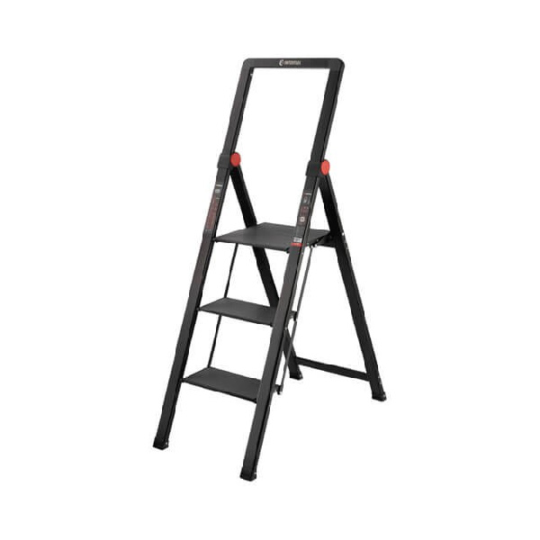 Лестница алюминиевая Black Slim, 3 ступени, высота верхней ступени 684 мм, 150 кг, STORM