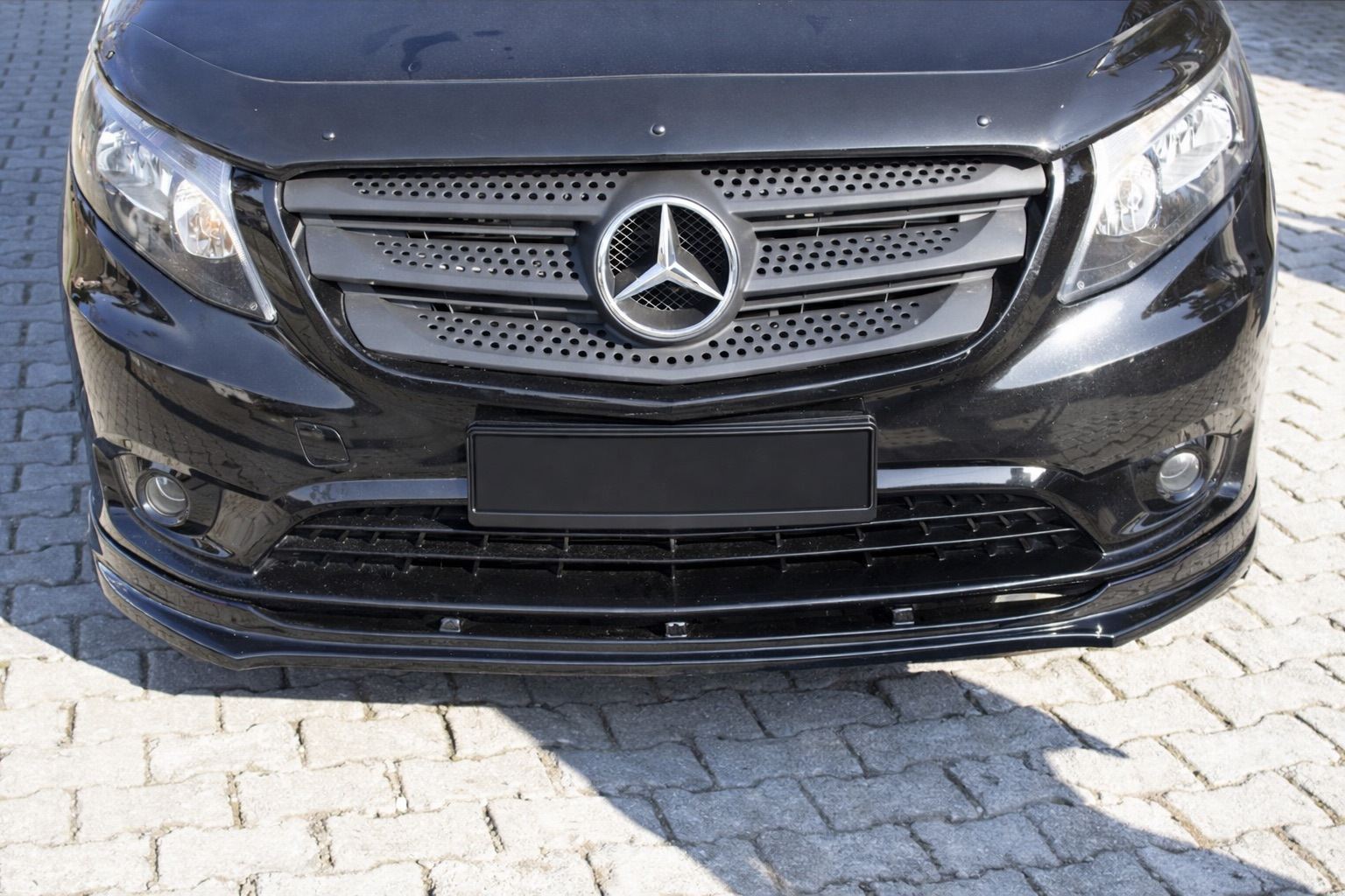 Передня Lip накладка EuroCap (чорна) для Mercedes Vito/V-class W447 2014- рр