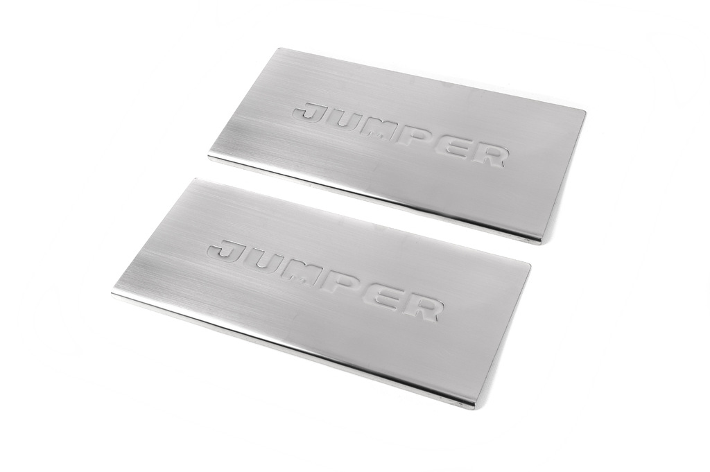 Накладки на внутрішні пороги Carmos V1 (2 шт, нерж) для Citroen Jumper 2007-2025 рр