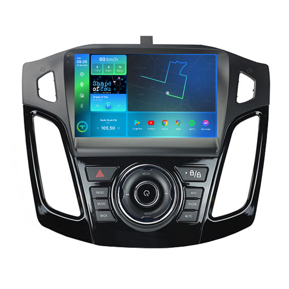 Штатна магнітола Torssen Ford Focus 12-17 чорний глянець з кнопками TOP F9432 4G Carplay DSP