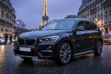 Бокові пороги Tayga Black (2 шт., Алюміній) BMW X1 F48 2015-2022 рр.